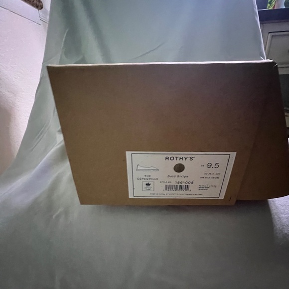 Rothy's The Espadrille Gold Stripe Size 9.5. New in Box! - Picture 15 of 15